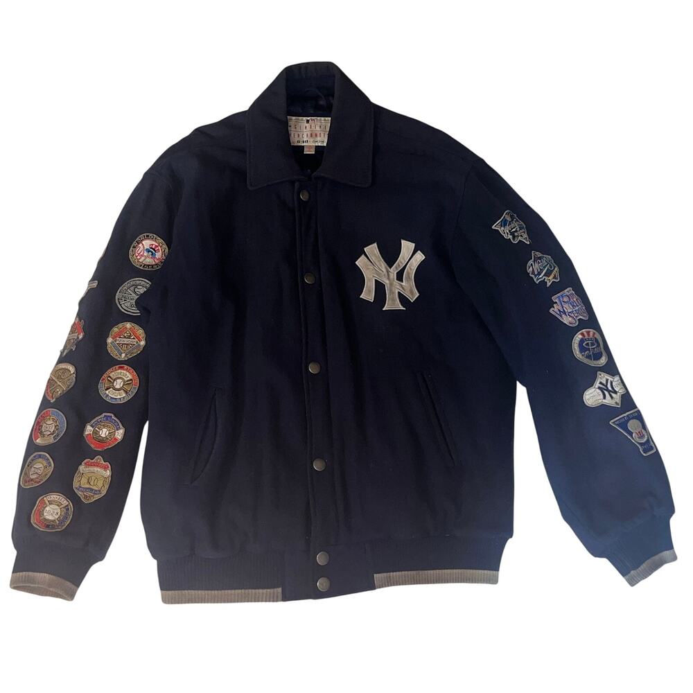 Vintage Yankees 26 Time World Series Wool Jacket G-III Mens M MLB